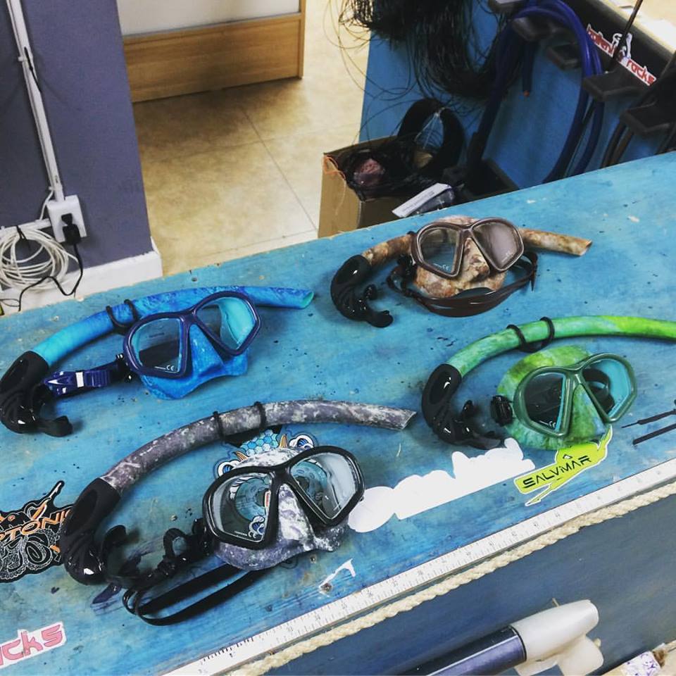 Apnea Spearfishing Camo Mask Snorkel Combo – nautilusspearfishing