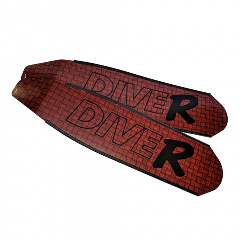 DiveR Innegra Red Carbon Fiber Fins