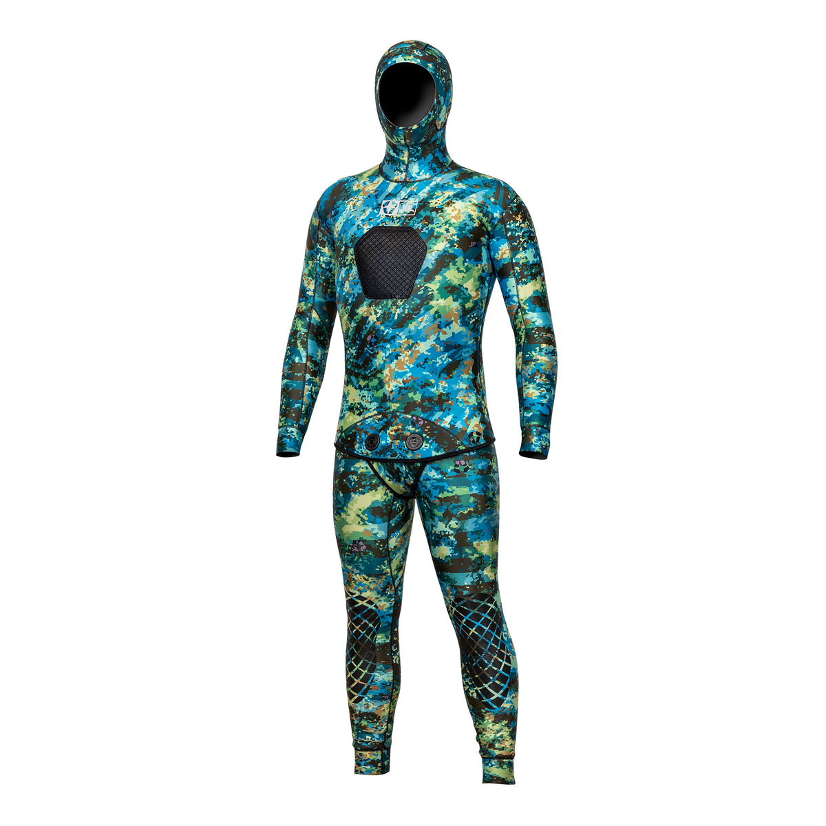 Spearfishing Wetsuit Speardiver Raptor 3mm 5mm camo freediving 2 piece open  cell